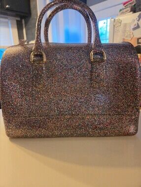 Furla Like NEW Multi Colored Candy Boston Bag
